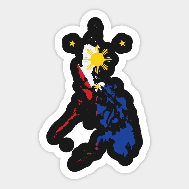 Filipino Map Philippines Flag Sticker by BANWA